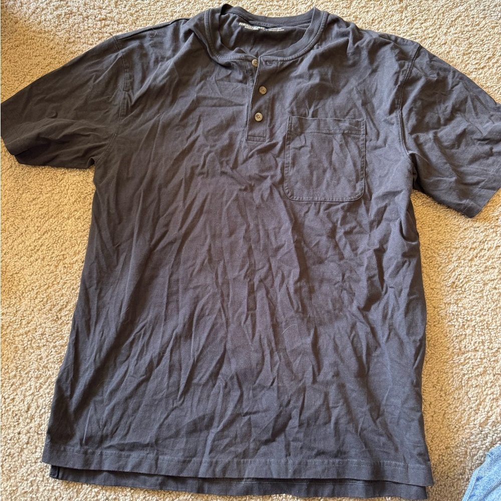 Men's Black Henley Shirt